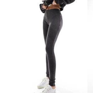 Noisy May Mélange High Waist Rib Leggings